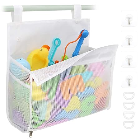 Amazon.com : Bath Toy Organizer Multiple Ways to Hang, Extra Large ...
