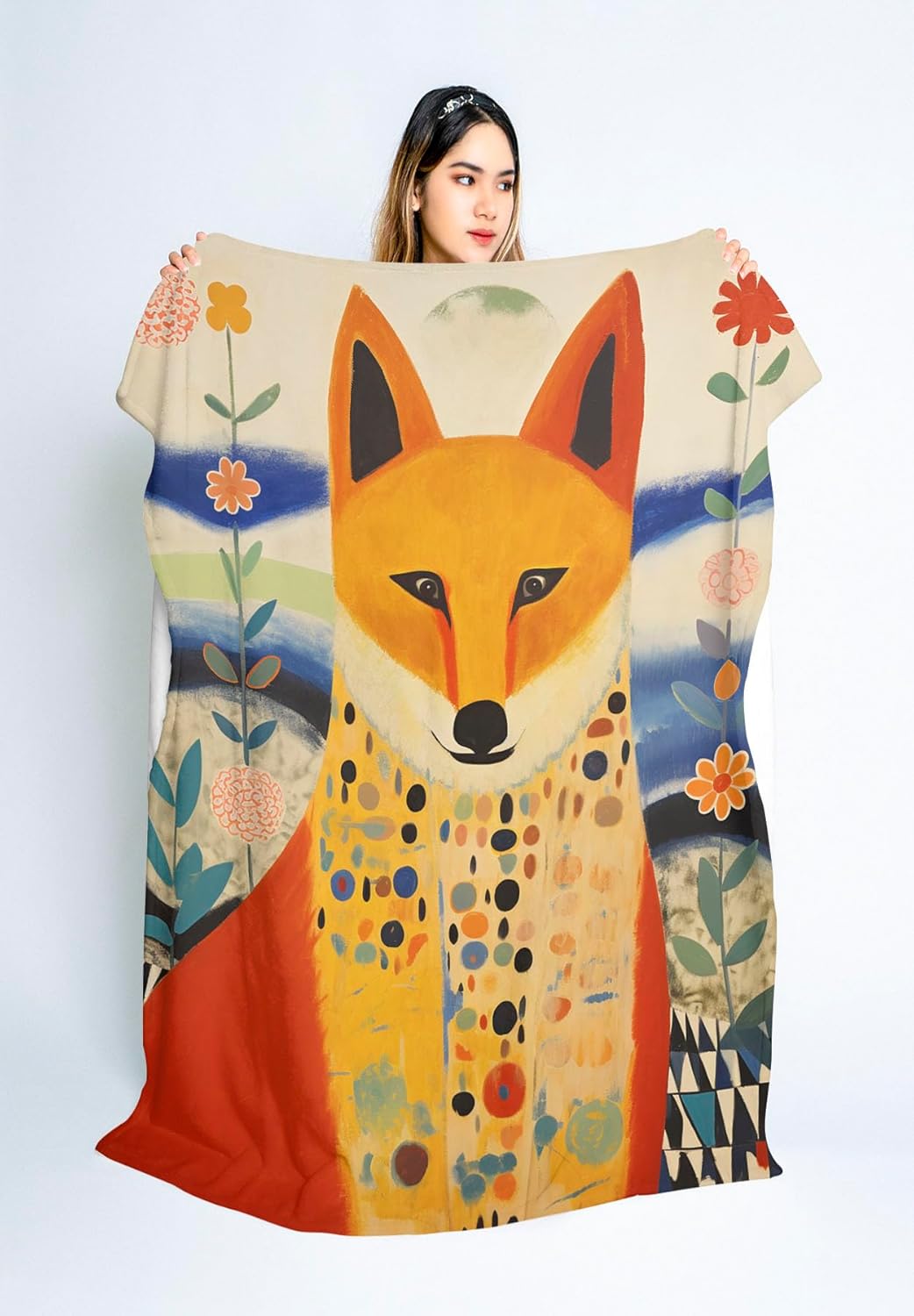 Finnish Spitz Dog Gifts for Men Blanket Gift Cute Blanket Large Throw Blanket 60" x 80"