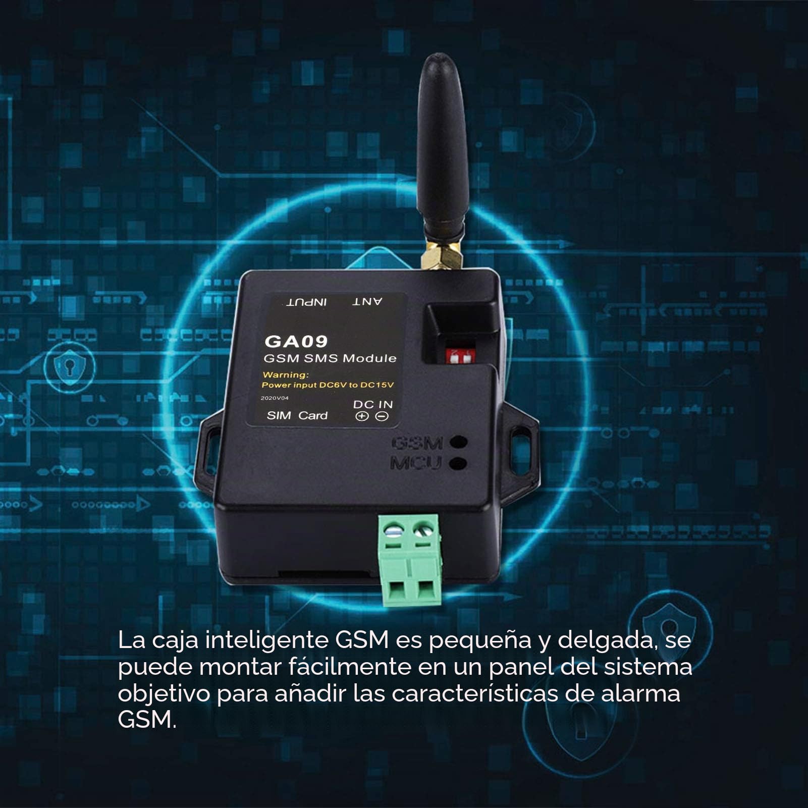 MAGT Alarma Sms Sistema Alarma, inalámbrico Mini Sistema de Alarma de Seguridad for el hogar Inteligente 8 Canales Llamada de Alarma Inteligente por SMS for Seguridad en el hogar