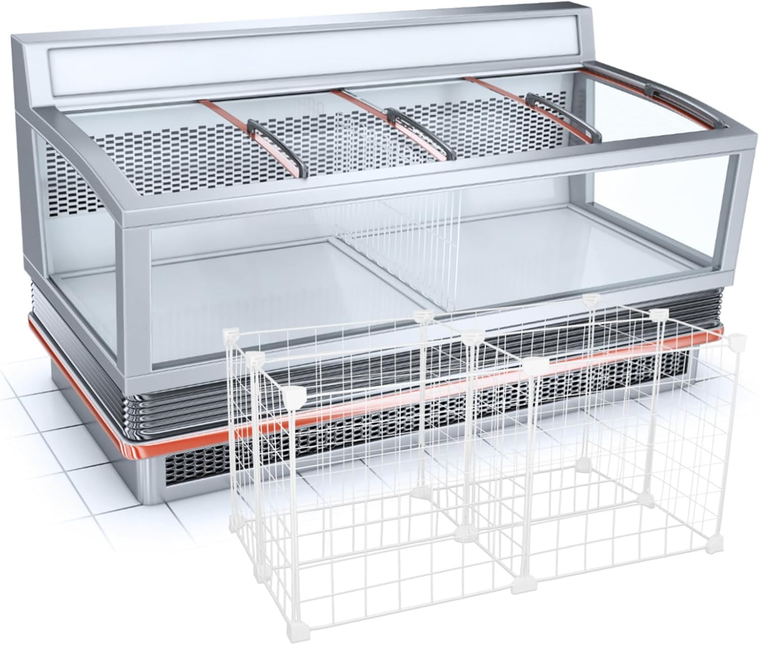 Deep Freezer Organizer Divider Freezer Wire Dividers for Efficient Food Storage for Ice Cream Meats Drinks Partition