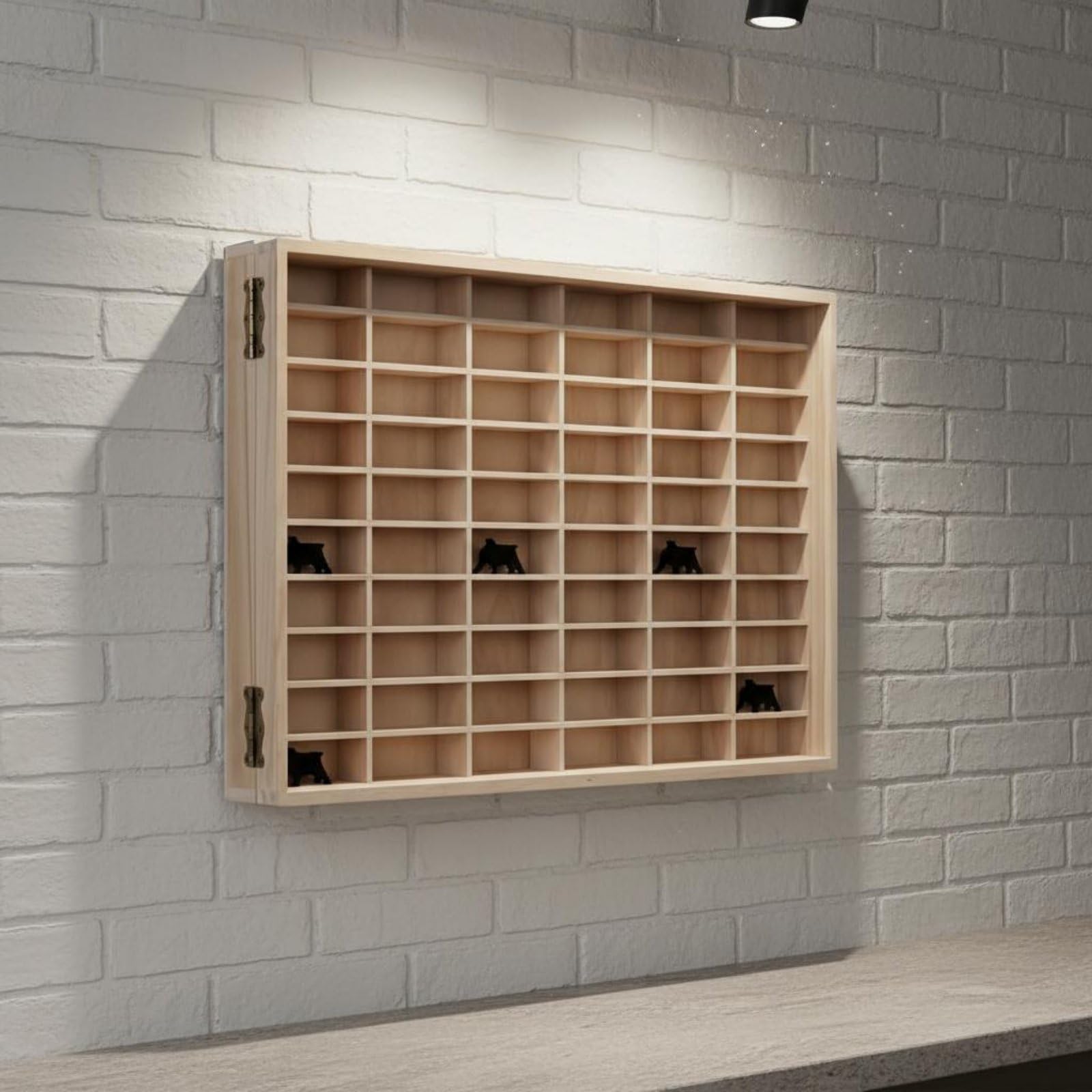 Holz Auto Modell Vitrine Platzsparend Modellauto Vitrine Dekorativ Sammler Vitrinenschrank für Wohnzimmer
