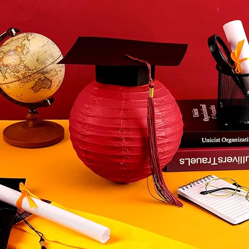 Miniatura 10 de Frienda 6 linternas de papel colgantes de fútbol, decoración de cuenco de fútbol, decoraciones colgantes de cumpleaños de fútbol, marrón, blanco,