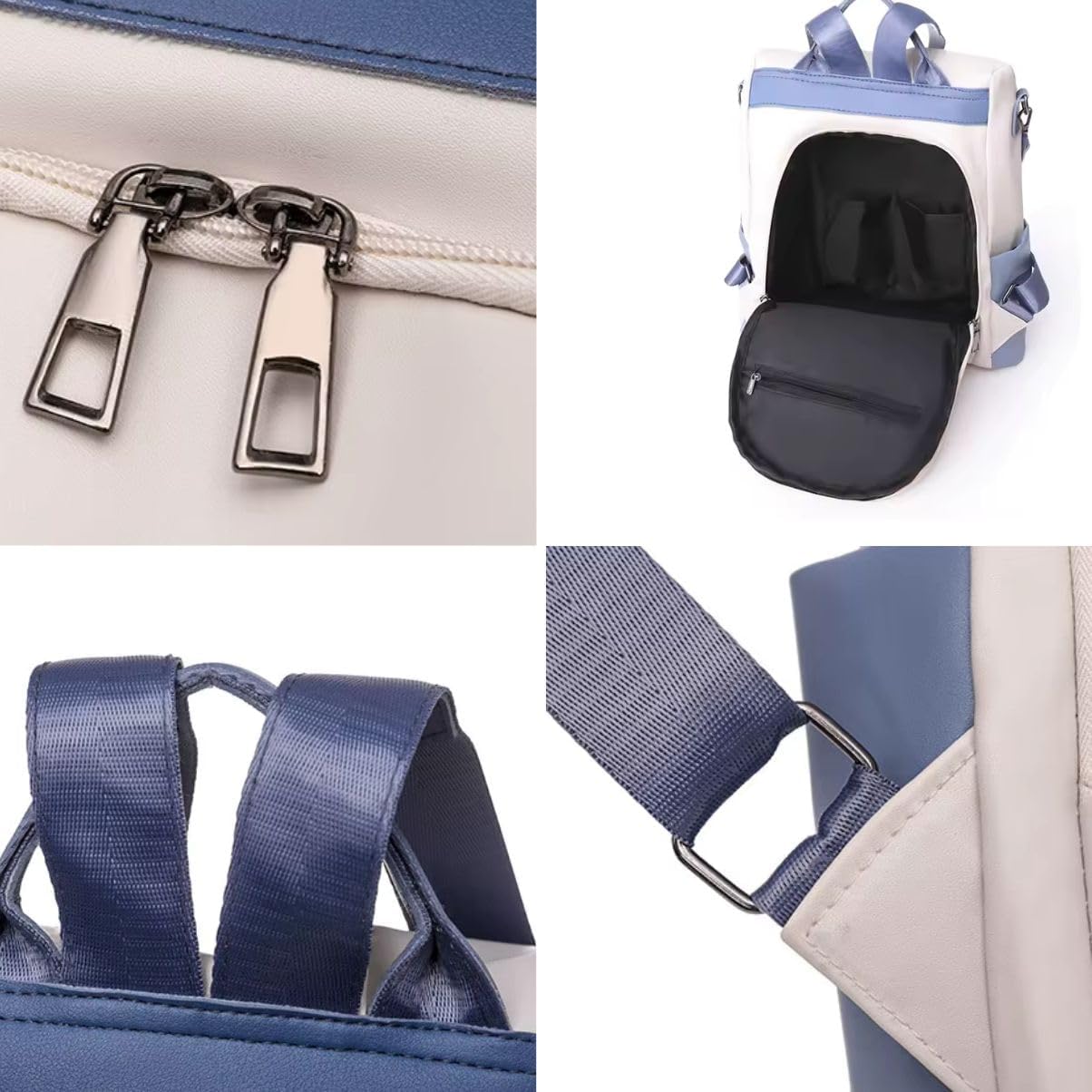 Mochila Feminina de Couro PU Antifurto Moda Simples Mochila Pequena Vintage E Versátil Casual Bolsa Viagem Multiuso Passeio Trabalho Mochila Feminina de Couro PU Antifurto Moda Simples Mochila Pequena Vintage E Versátil Casual Bolsa Viagem Multiuso Passeio Trabalho