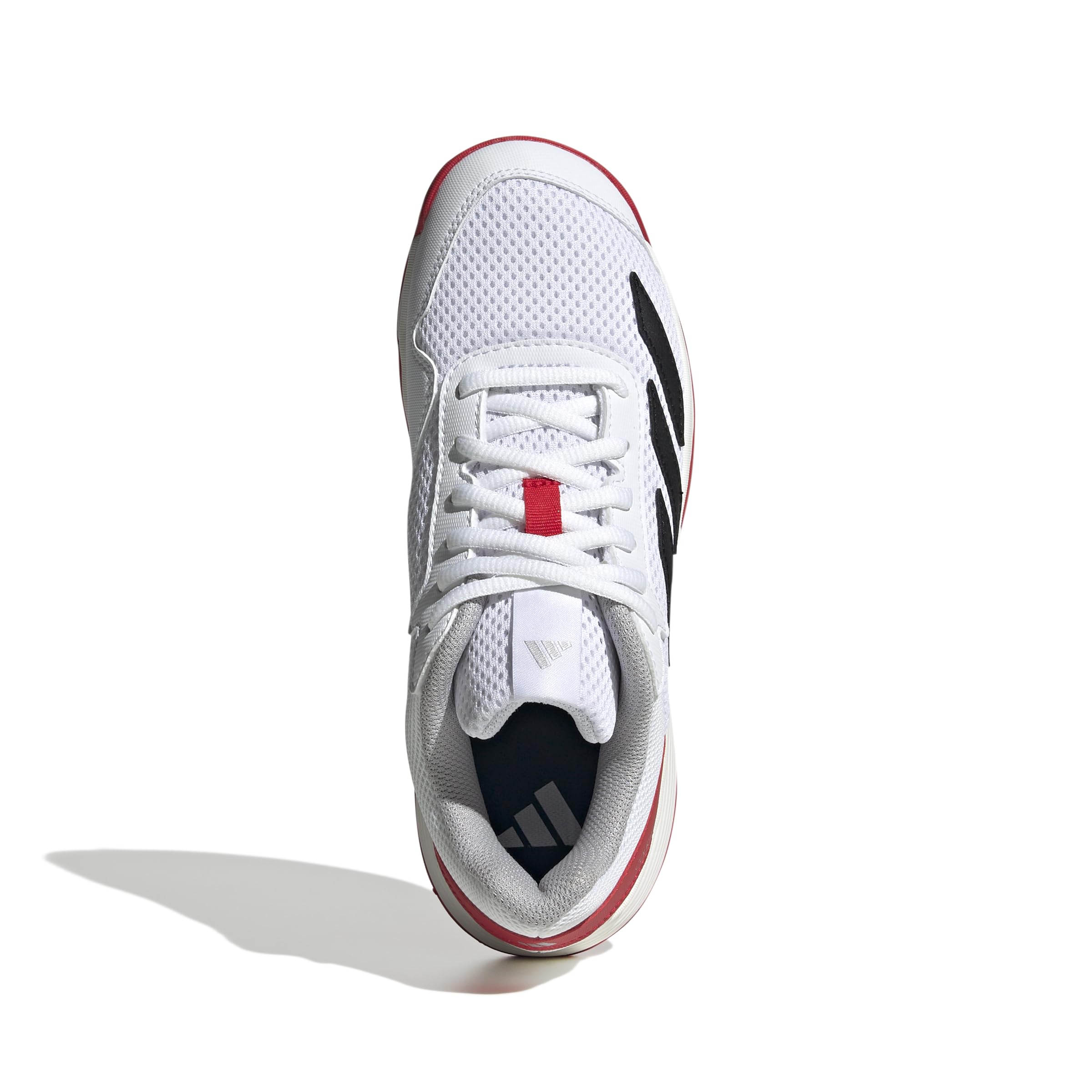 adidas Uniseks - dzieci Courtflash Kids Tennis Shoes, Cloud White/Core Black/Lucid Red, 38 EU