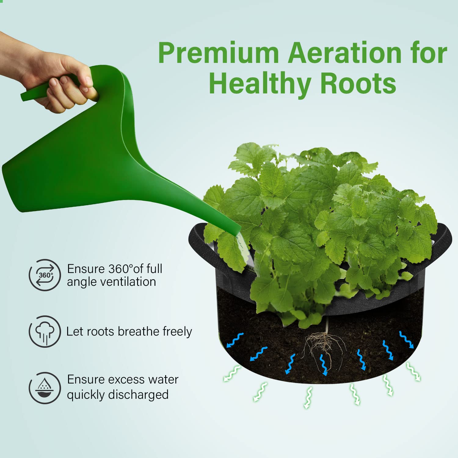Curated visual reference: Fresh Look at Snapklik Com Ipower 15 Gallon 5 Pack Grow Bag Thickened