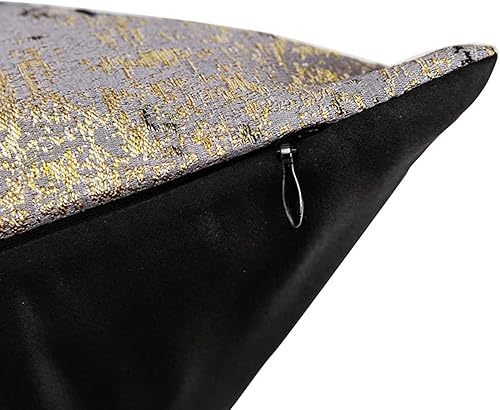 Miniatura 4 de Fundas de cojín decorativas geométricas negras de 18 x 18 pulgadas, fundas de cojín europeas modernas de lujo para sofá, cama, sala de estar