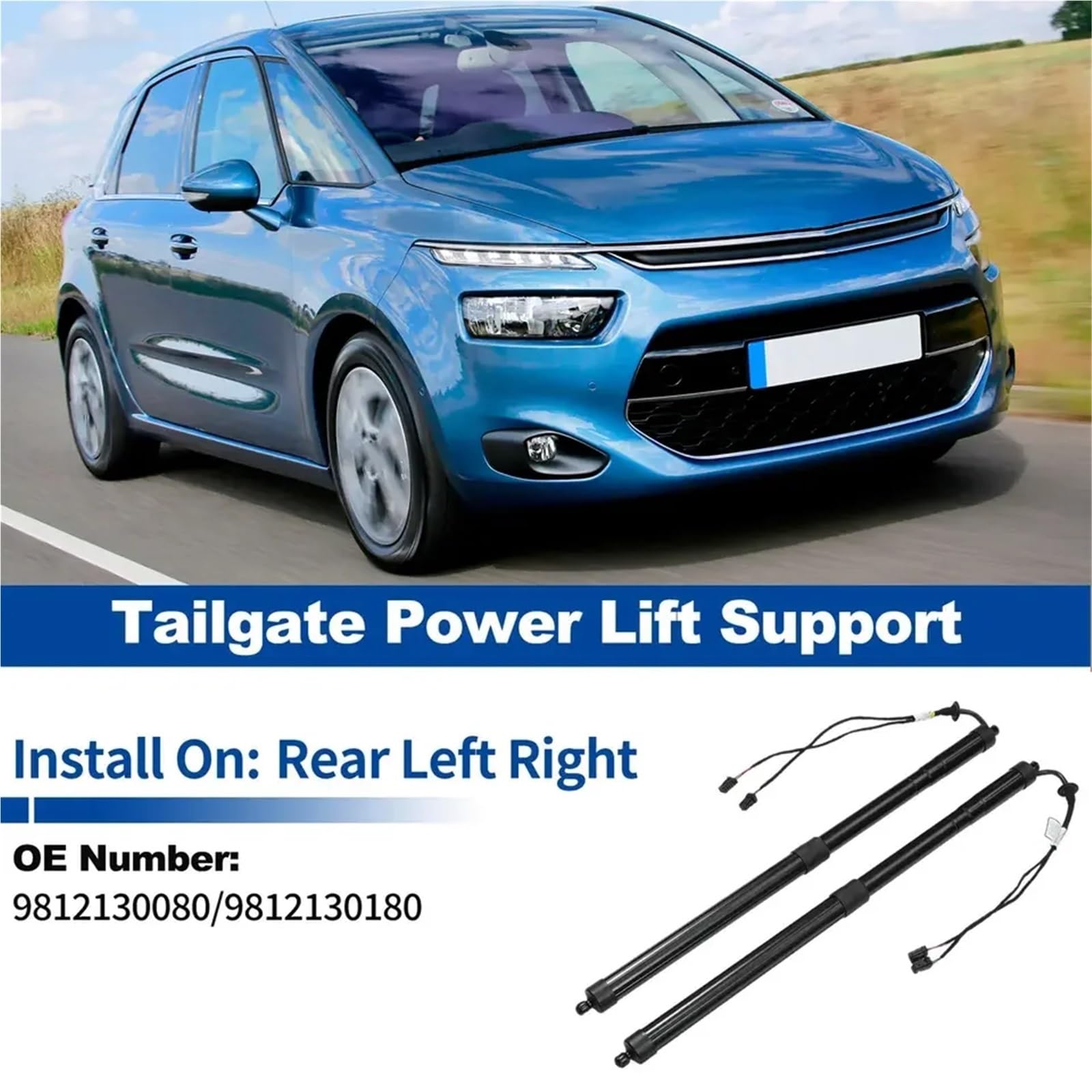 Varilla Soporte Puerta Trasera Coche Accesorios Repuesto Electri 9812130180 Compatible Con Citroen Para Grand C4 Picass 2013-2018 amortiguador portón eléctrico