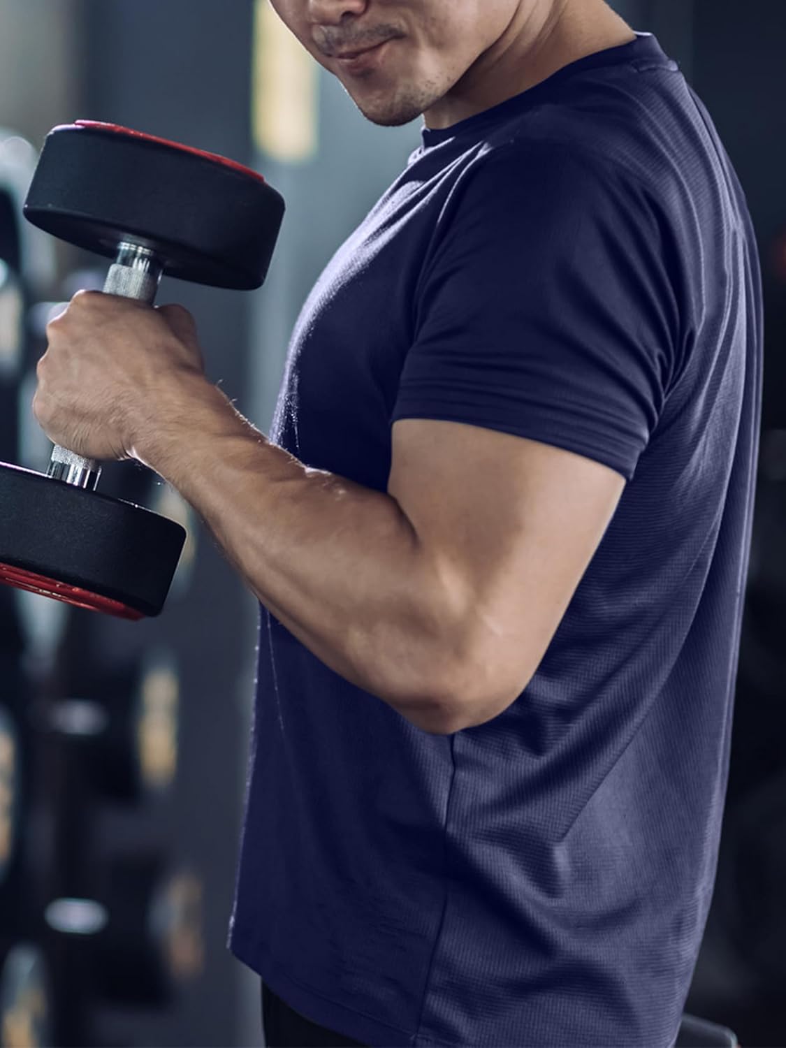 3 & 5 Pack Shirts for Men Moisture Wicking Workout Performance Dry Fit Mesh Gym Athletic Running T-Shirt - Image 2