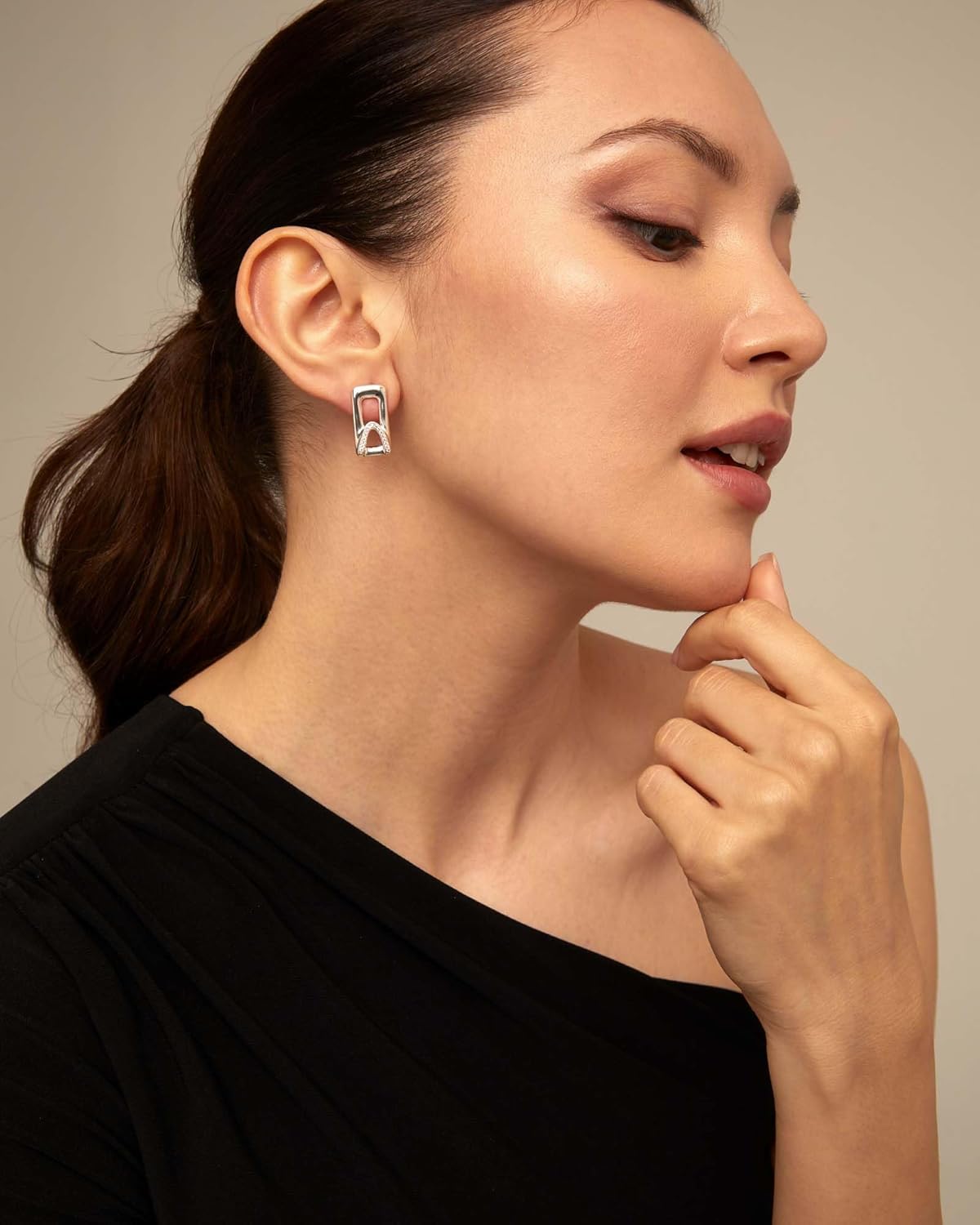 Uno de 50 STAND OUT TOPAZ Earrings, Sterling Silver-Plated - Image 3