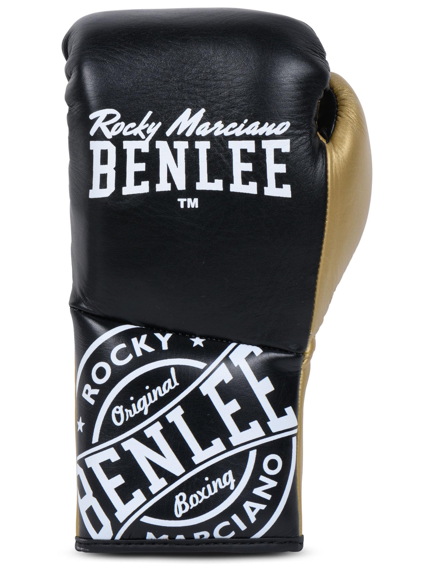 BENLEE Rękawice bokserskie ze skóry Cyclone, złoty/biały/czarny, 08 oz R