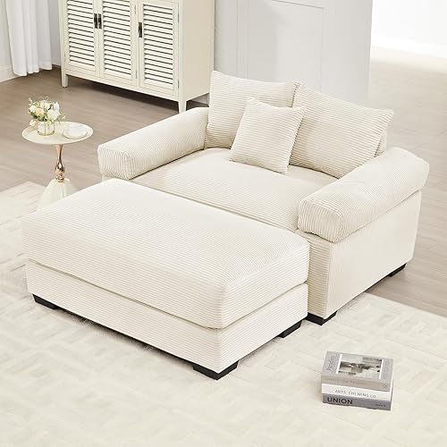 Miniatura 71 de Sofá modular de gran tamaño de 117.3 pulgadas, sofás modulares grandes de pana para sala de estar, sofás de 3 plazas, moderno juego de sofá de