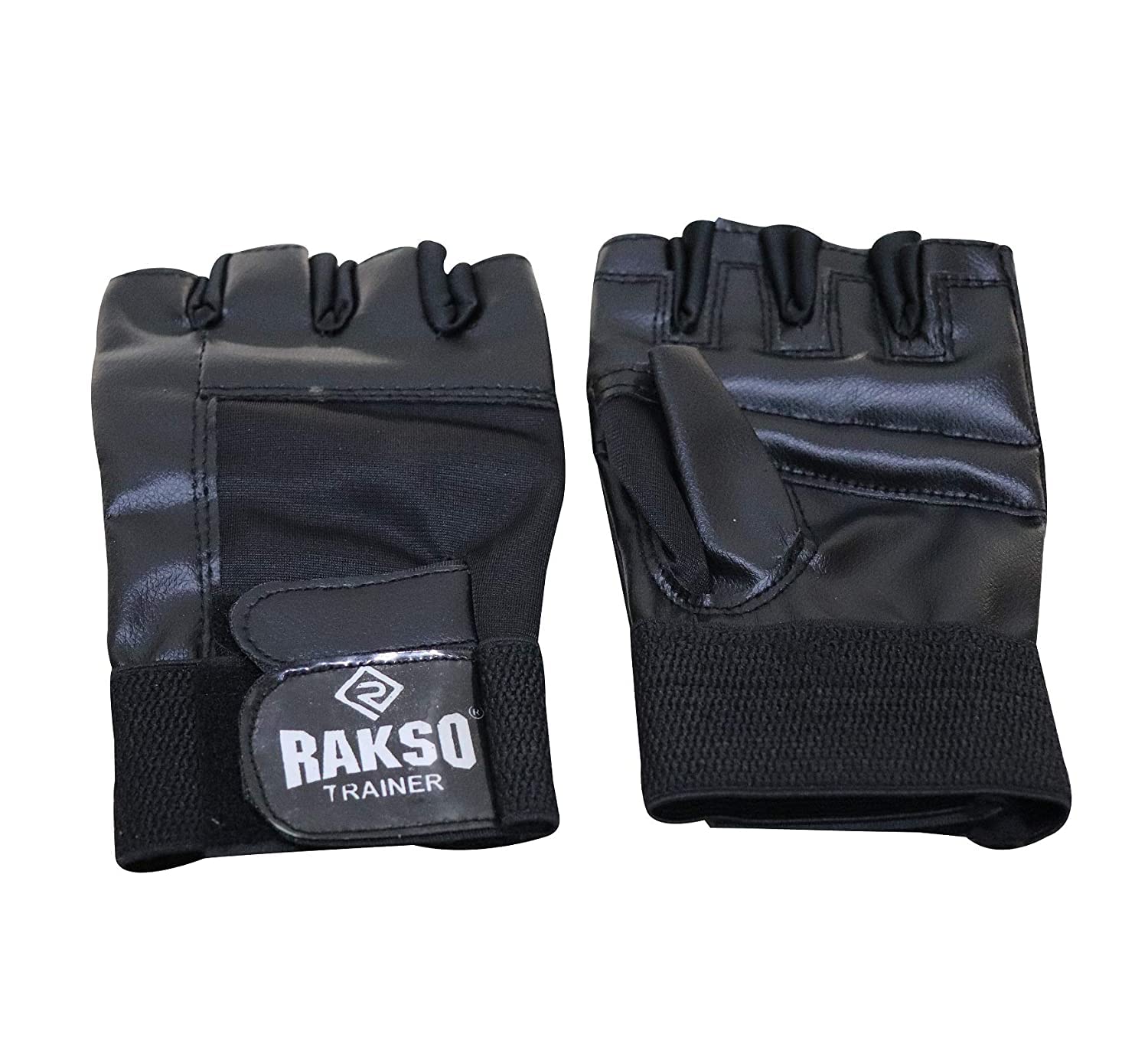 RAKSO Ever Black Gym PU Gloves with Wrist Wraps Support for Workout, Cross Fit, Exercise_and_Fitness & Cross Training, Outside Activities, Best for Men & Women Black Color (B0B5HHNKBK) Amazon Price History, Amazon Price Tracker