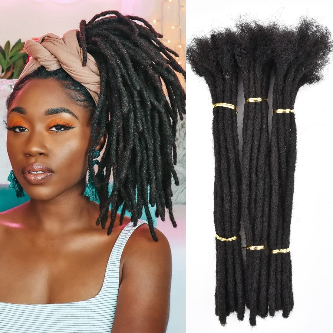 6 Inch Loc Extensions Human Hair 100 Human Hair Dreadlock