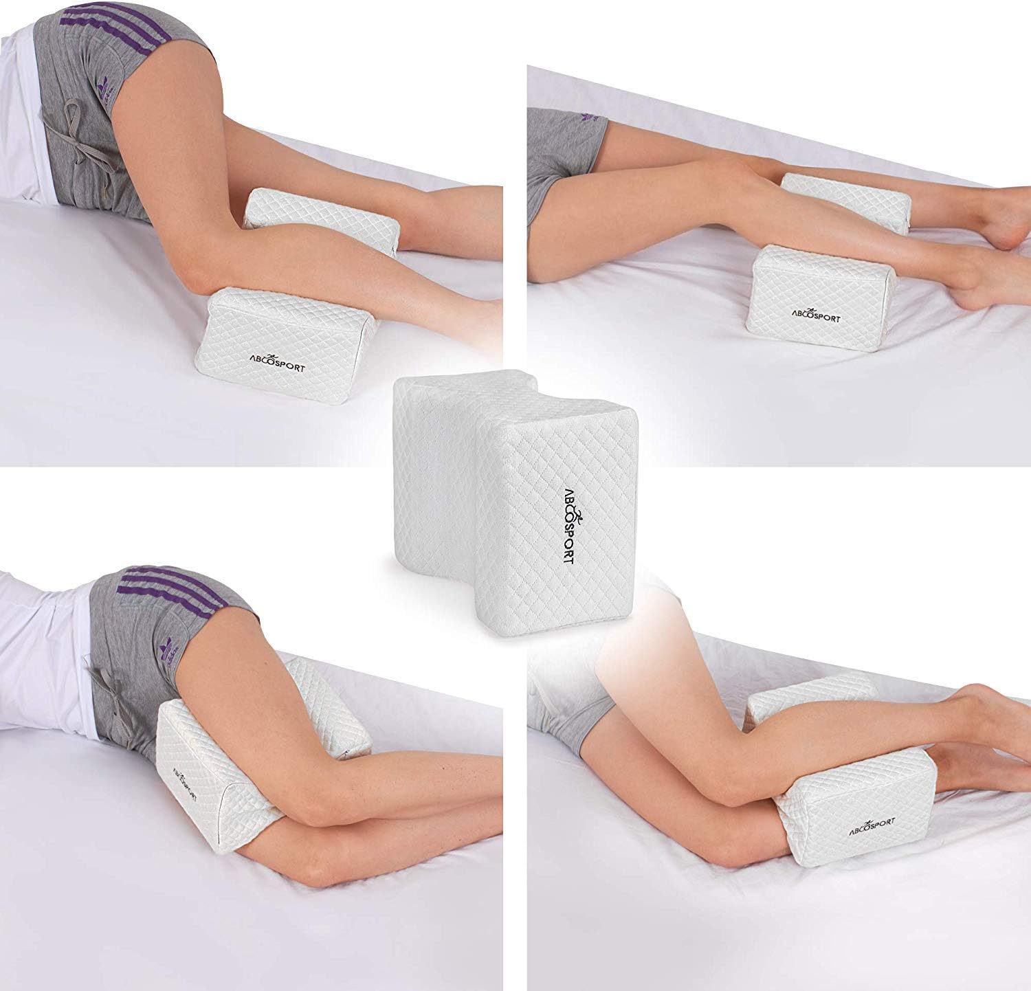 Cooling Gel Memory Foam Knee Pillow — Sleep Like a Cloud - image 8