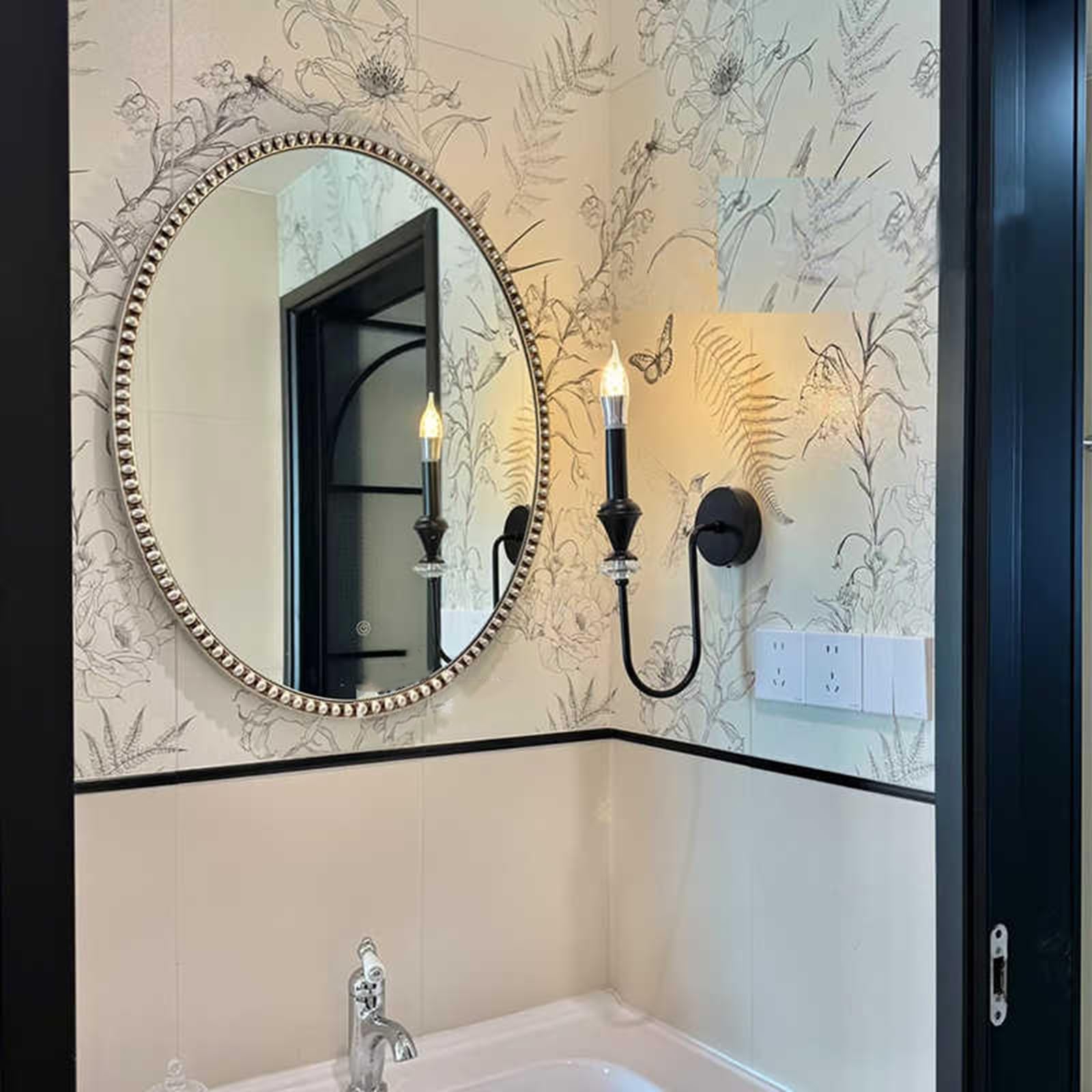 SXFSDOU LED Bathroom Mirror - Illuminated Wall with Touch Control, Dimmable Lighting for Vanity & Living Room