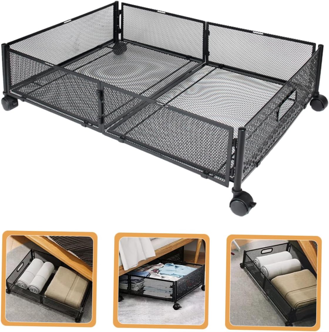 Cabilock Bed Storage Rack Bed Storage Organizer -saving Sturdy Stainless Steel Multi-purpose