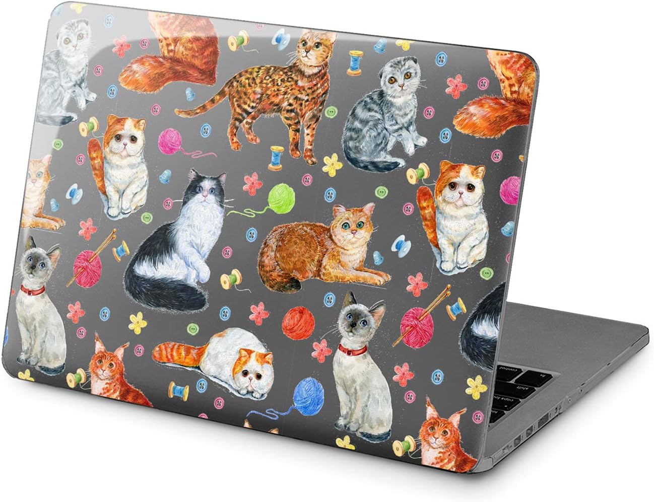 Hard Case Compatible for MacBook Pro 16 14 M3 M2 2023 M1 Pro 13 2022 Air 13 2021 Retina 2020 Mac 11 12 Print Pattern Protective Cats Kitten Design Cover Kawaii Animal Adorable Cute Laptop