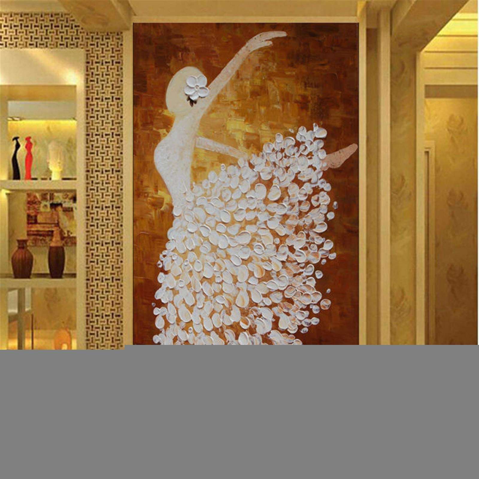Décoration murale salon peinture diamant 5D danse abstraite grand format anti-stress