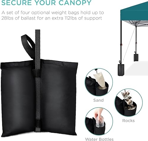 Miniatura 321 de Best Choice Products Carpa Toldo Desplegable de 10x10 pies para Instalación de 1 Persona, Refugio Portátil Instantáneo con Botón de 1 Toque