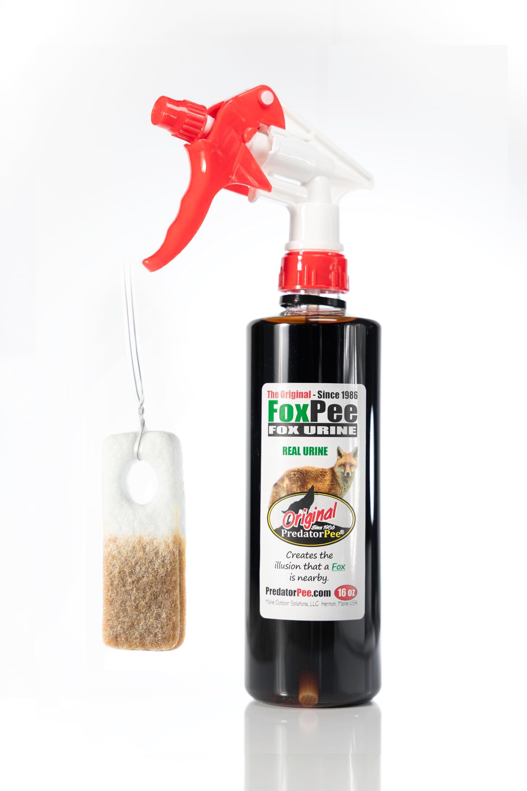 PredatorPee Original Fox Urine -Territorial Marking Scent-16oz Spray Bottle Combo with ScentTags