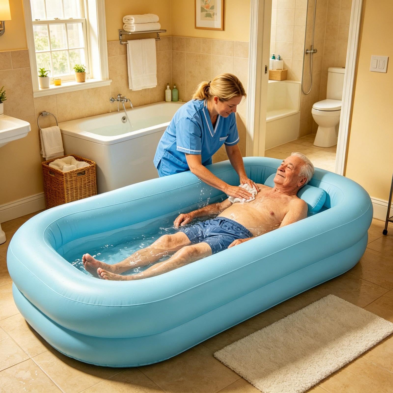 Vasca per doccia Vasca da bagno in PVC | Bagno Doccia Multiuso Per Casa, Bagno, Hotel, Interno ed Esterno, Spa, Viaggio, ed Appartamento