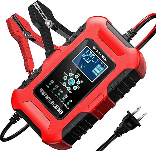 Miniatura 9 de Haibro Cargador de batería de coche de 12 V y 6 amperios, cargador de goteo y mantenedor, cargador de batería inteligente totalmente automático con