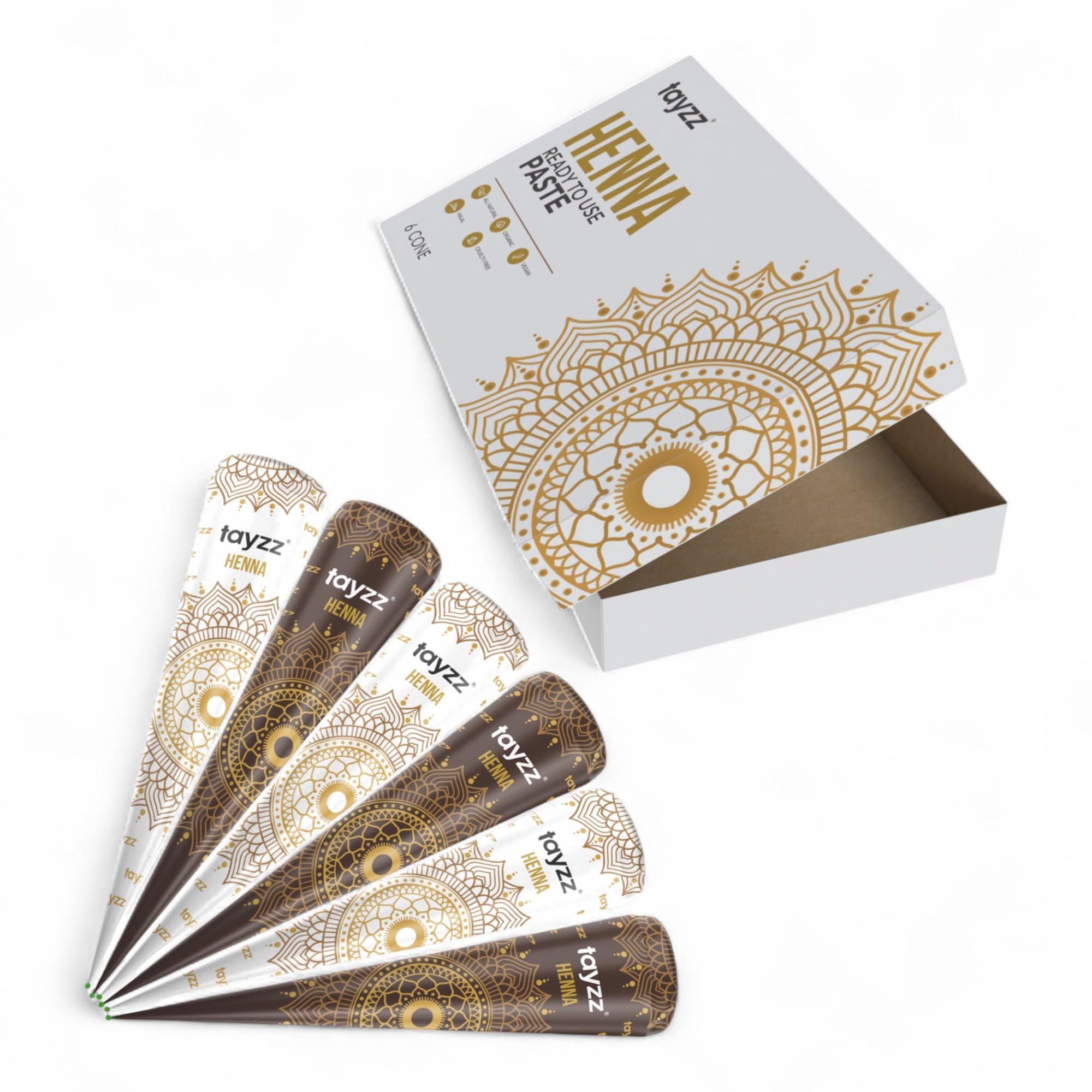 Amazon.com : TAYZZ 100% Natural Henna Paste Hair Dye Cones Reddish