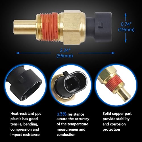 Vista 26 de OTUAYAUTO 15326388 Sensor de temperatura de agua de repuesto