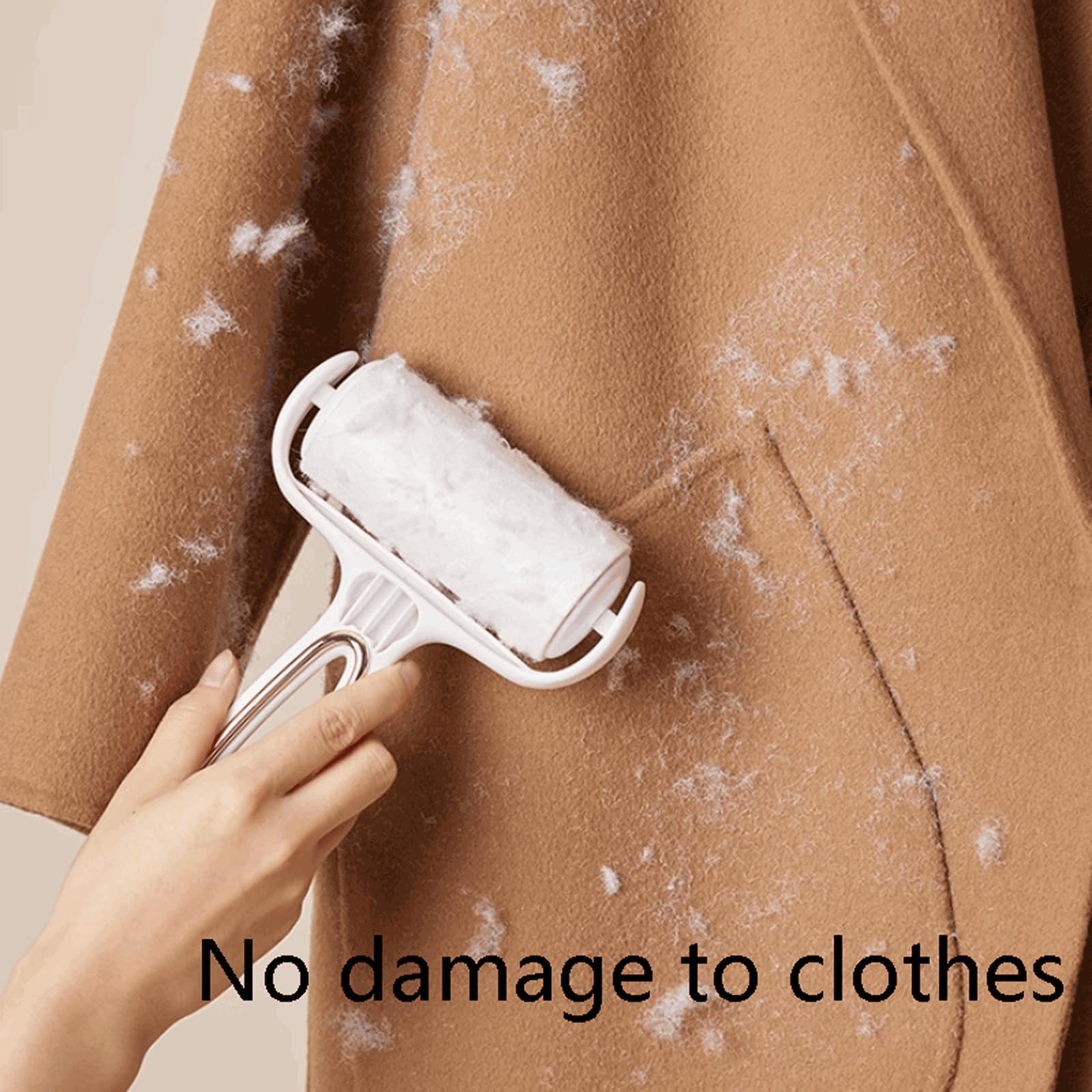 Lekki Plastic pluizenroller met beschermhoes Extra kleverige pluisrollers Draagbare pluisverwijderaar voor kleding Meubilair Tapijt Wszechstronny