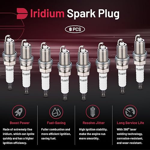 Miniatura 30 de BDFHYK Juego de 6 bujías iridio compatibles con Dodge Nitro Ram 1500 Dakota, compatible con Jeep Commander Liberty Grand Cherokee, Raider, 3.7L 4.7L