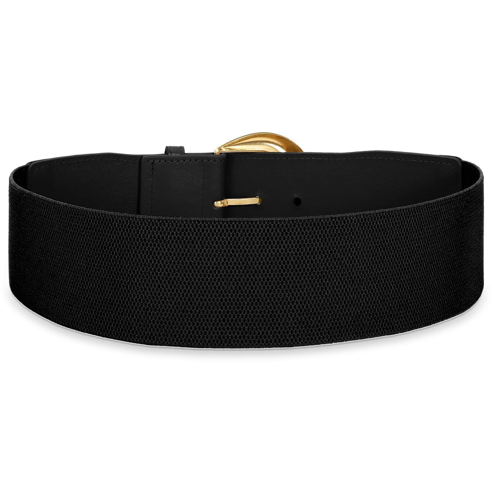 WHIPPY Damen Breiter Gürtel Taillengürtel Stretch für Kleid Elastischer Gürtel Hüftgürtel für Damen Goldener Schnalle
