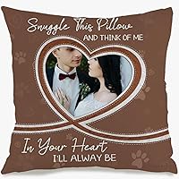 Vista 8 de Custom Pillow Case Printed with a Single Photo and Custom Text Creating a Stylish Decorative Cushion Suitable for Home use While Bringing Meaningful