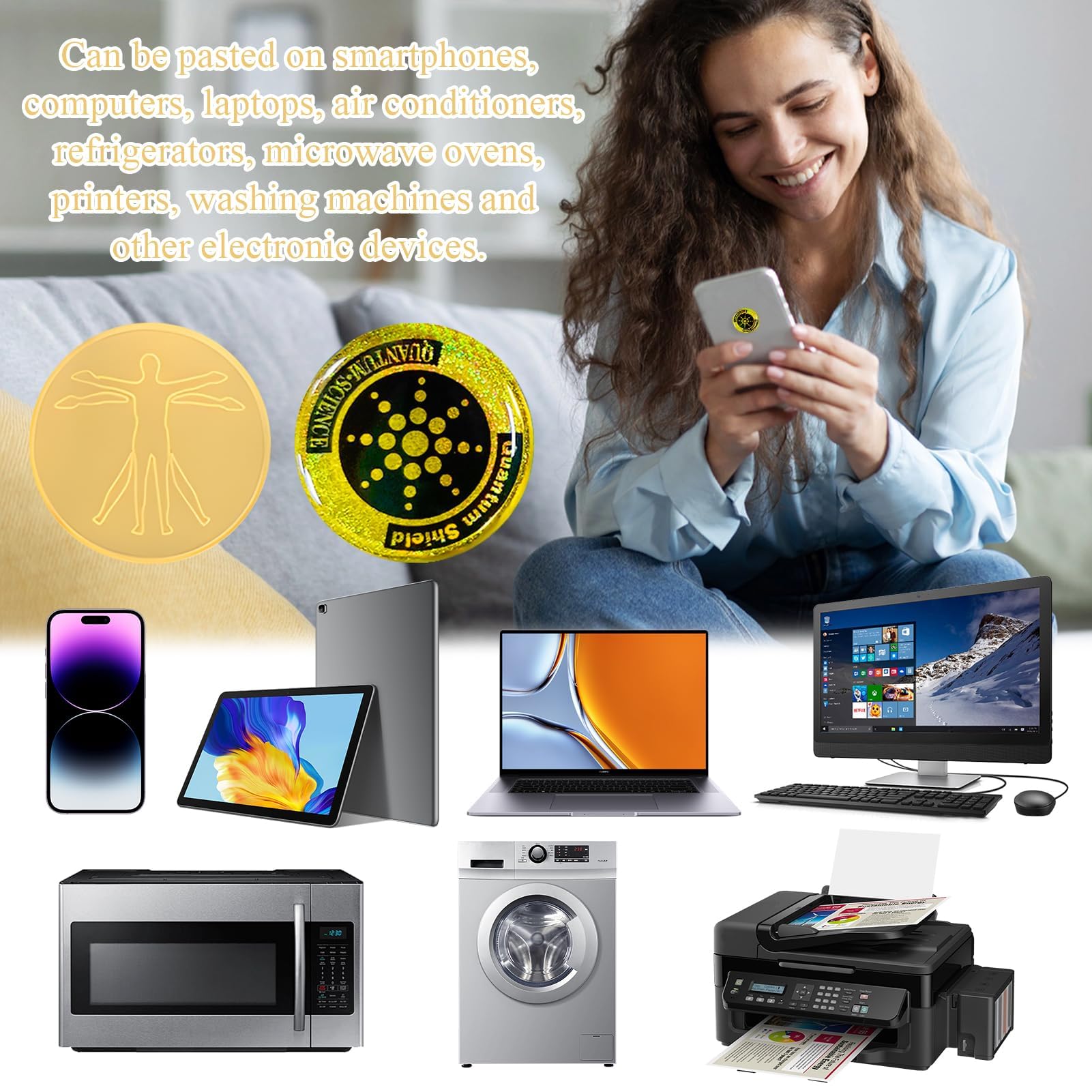 Adesivo di Protezione Dalle Radiazioni per Telefono Cellulare, Schermatura Dalle Radiazioni, Adesivo di Protezione Dalle Radiazioni, Dispositivi di Protezione Dalle Radiazioni (Confezione da 10)