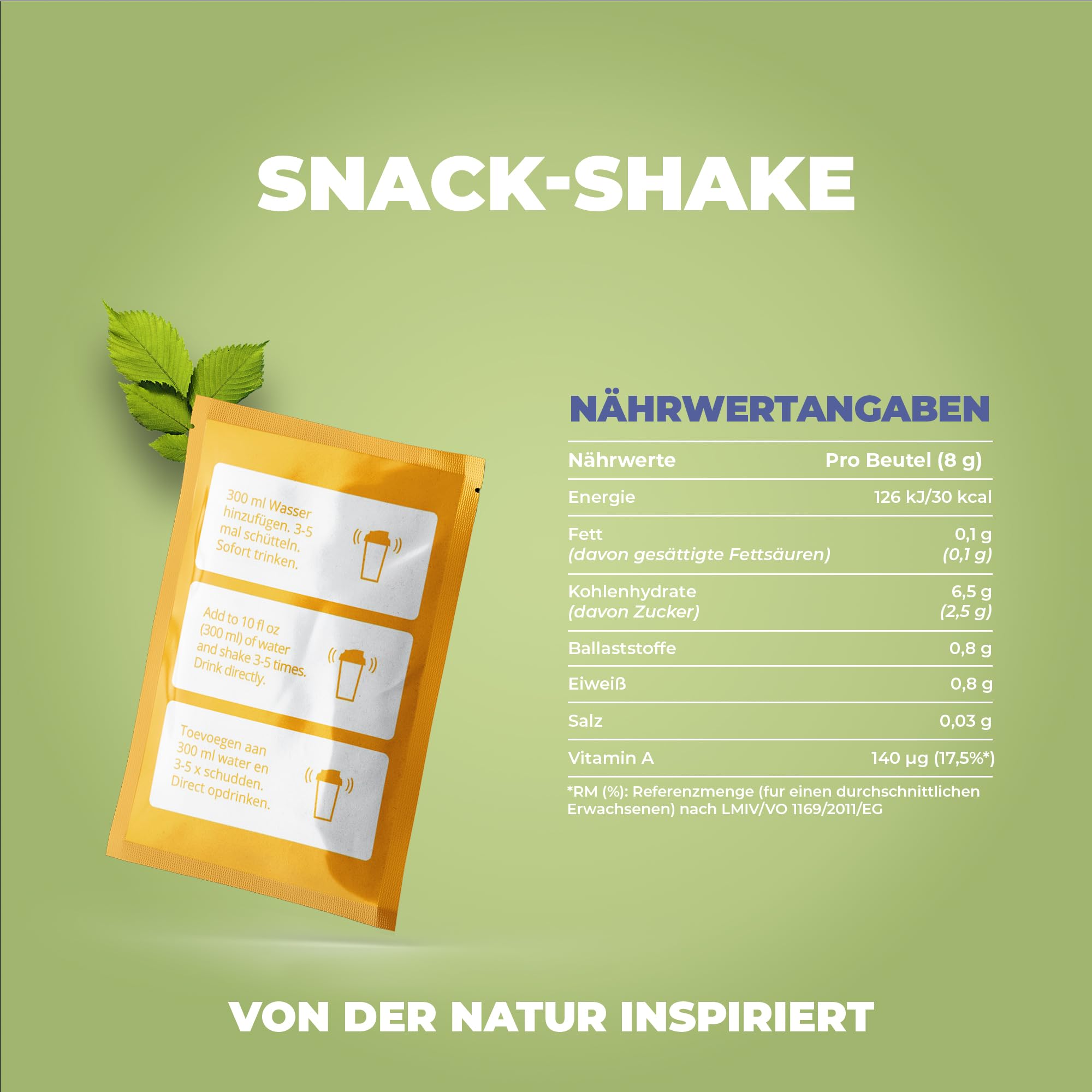 DarmKur mit Chlorella - 6-Tage-Basis-Kur - mit Shakes - 6 x 105 g Pulver - vegan und gentechnikfrei - von Nature Power