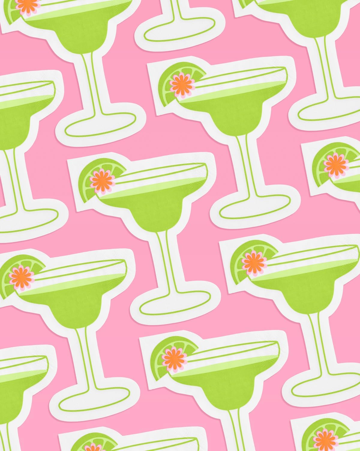 xo, Fetti Margarita Napkins - 3-ply, 24 pcs | Mexican Bachelorette Fiesta Decorations, Western Birthday Party, Summer Cactus Supplies, Cinco de Mayo Tequila Cocktail Tableware, 21st Bday Decor
