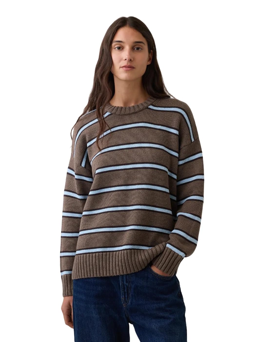 Women's Oversized Boyfriend Crewneck Sweater