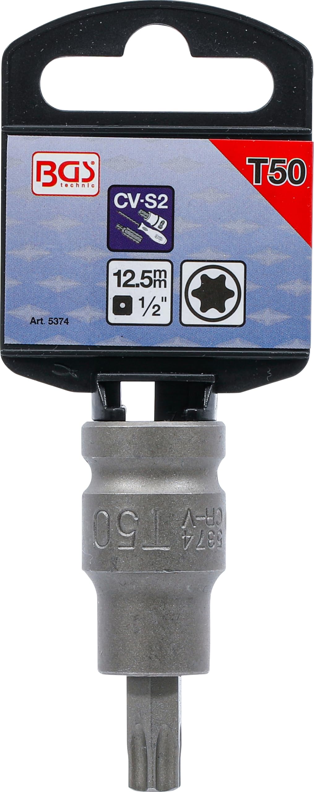 BGS 5374 | Chiave a bussola | lunghezza 55 mm | 12,5 mm (1/2") | profilo a T (per Torx) T50