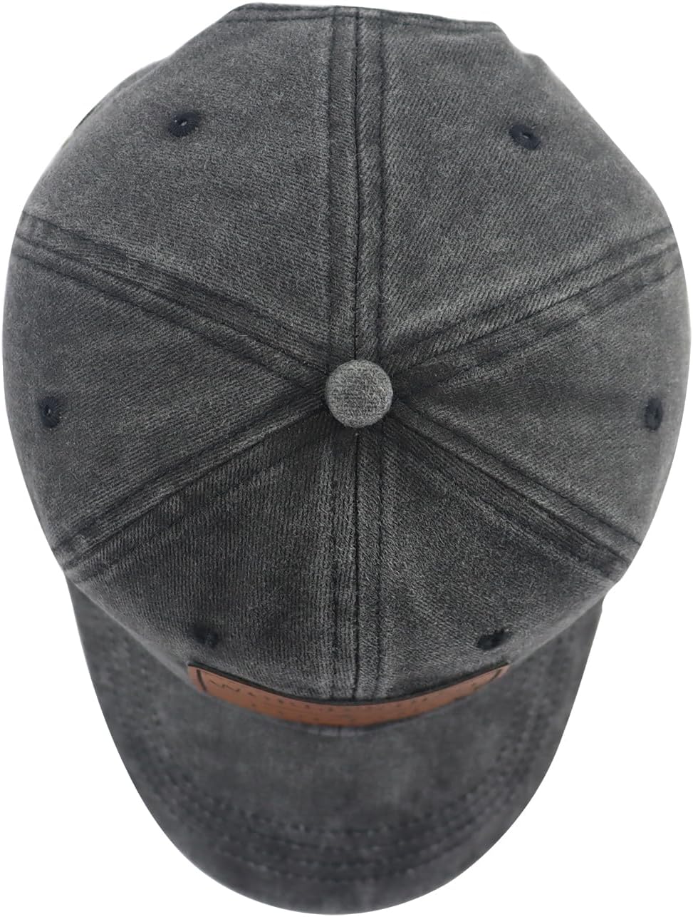 World's Best Poppop Hat for Men, Funny Adjustable Cotton Leather Patch Grandpa Baseball Cap - Image 4