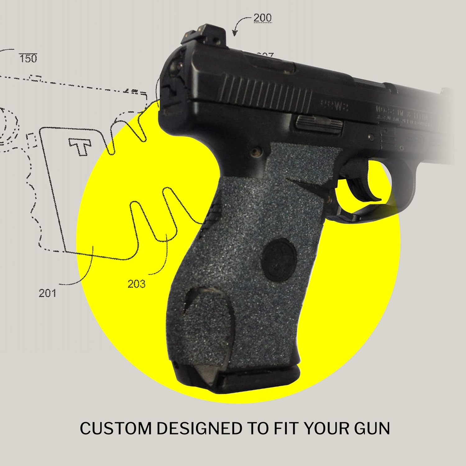 TALON Grips Adhesive Grip – Compatible with Smith and Wesson SW99 9mm/.40 – Made in The USA