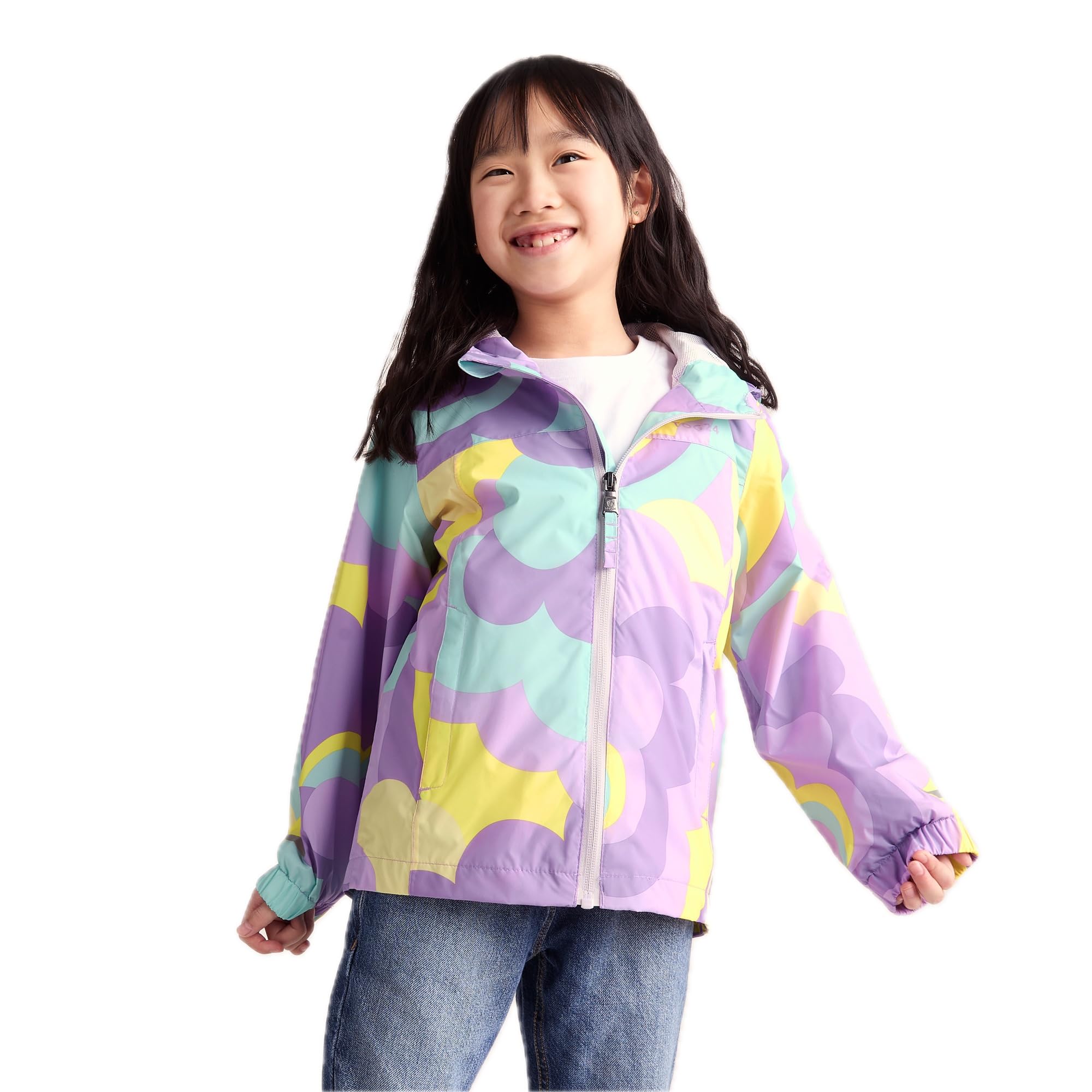 TOG24 Copley Kids Lightweight 100% Waterproof Jacket with Hood, 5K Waterproof Packaway Rain Jacket with Carry Bag, Windproof & Breathable, Ideal for School and General Outdoor Use