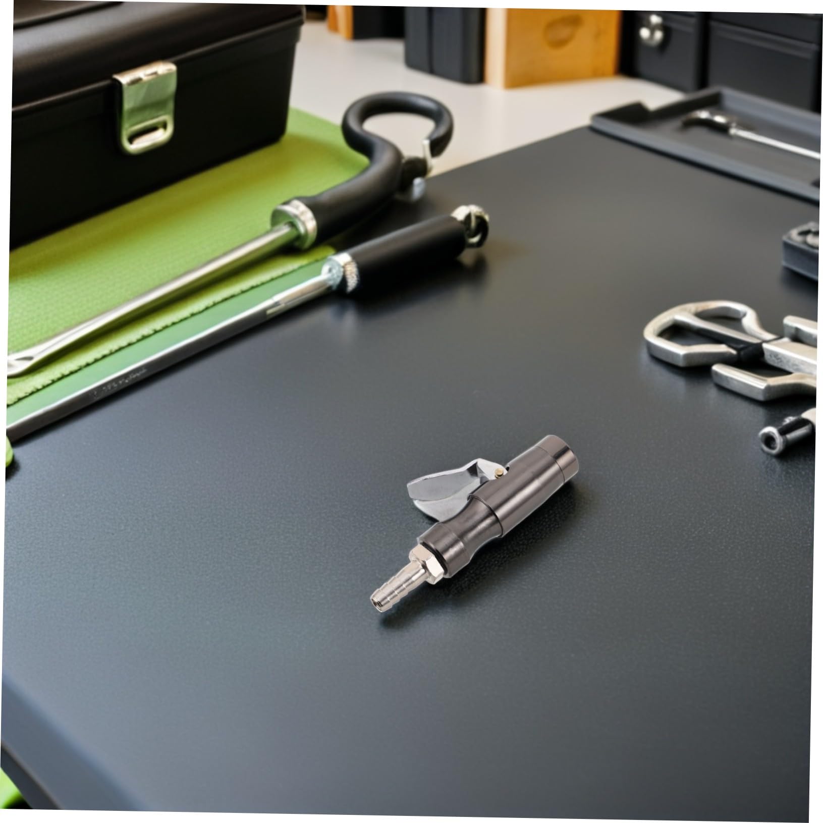 Mobestech 5sätze Reifenfüller mit Manometer Adapter und Selbstverriegelndem Reifenfüllschlauch für Auto Fahrrad und Lkw Kompatibler Luftschlauchadapter für Luftkompressoren
