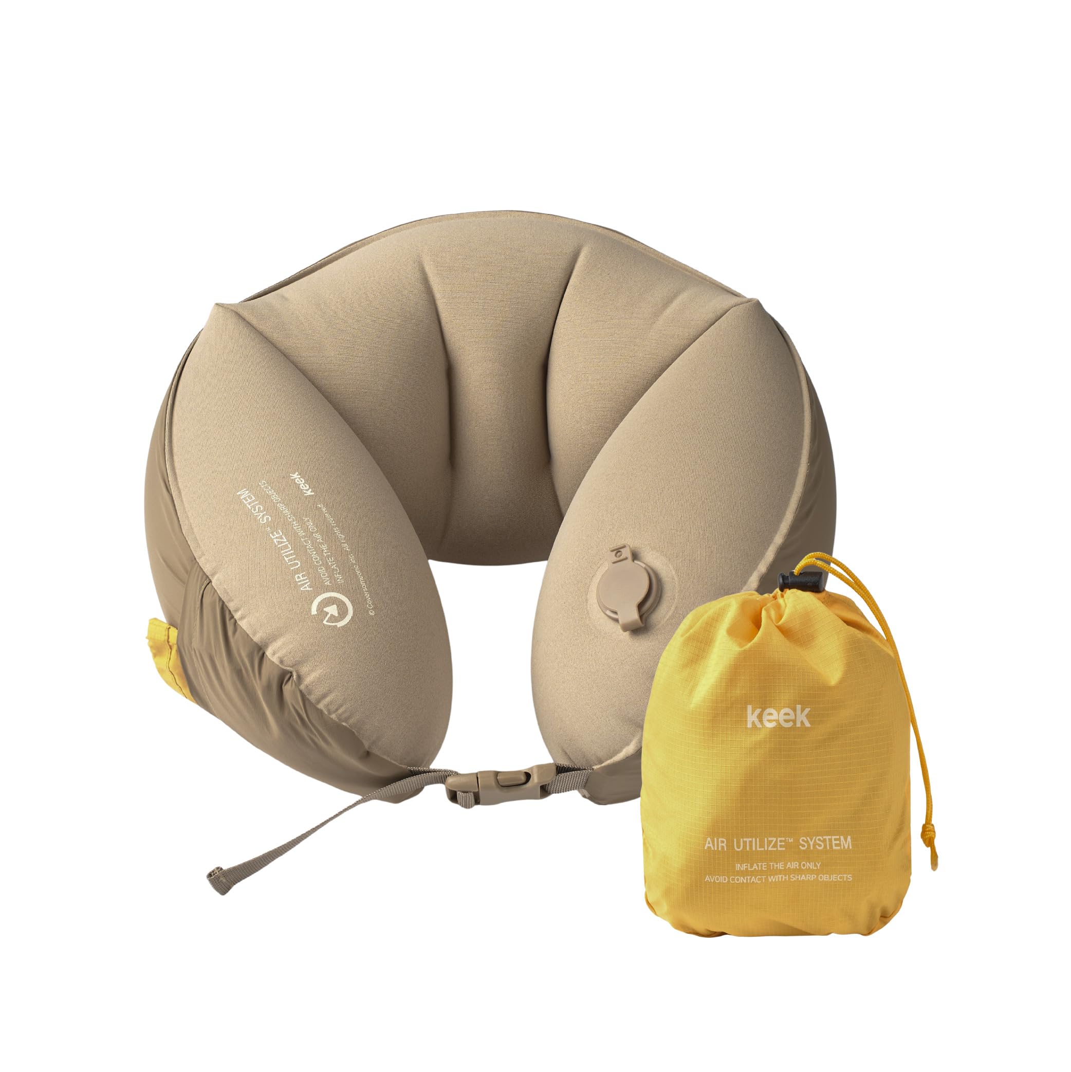 KEEK PillowO Travel Neck Pillow, Ultra-Light 82g and Passport-Sized