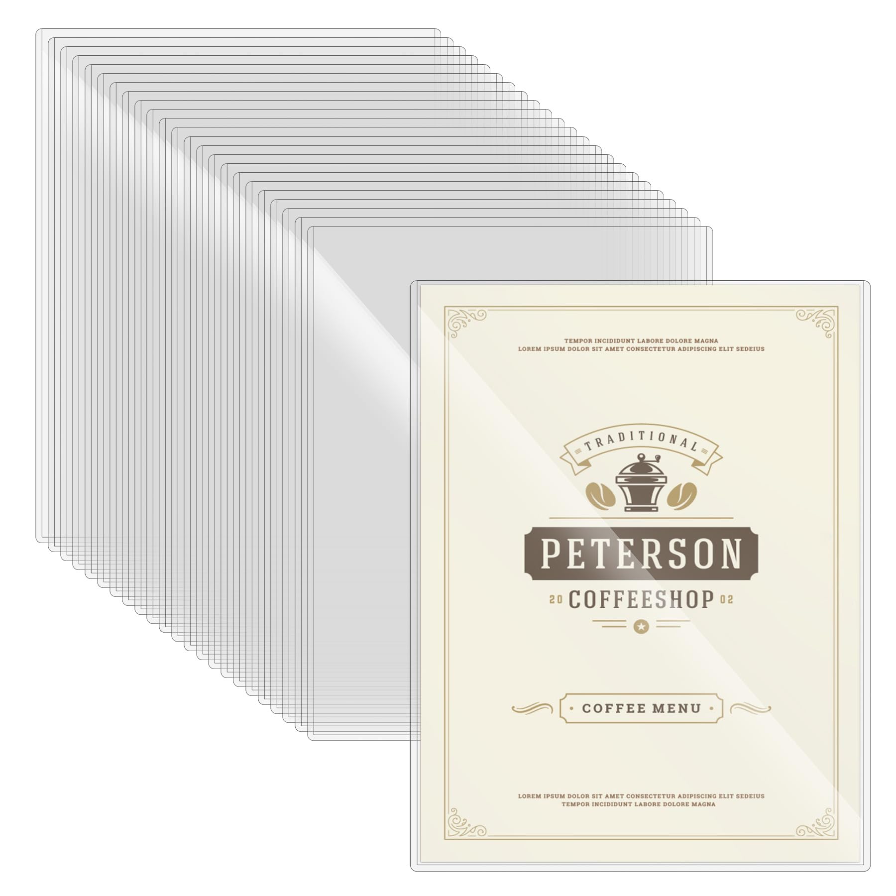 24 Pcs 8.5 x 11'' Rigid Print Protectors, Clear Rigid Top loaders Plastic Paper Page Protectors, Clear Plastic Page Protectors for Photos and