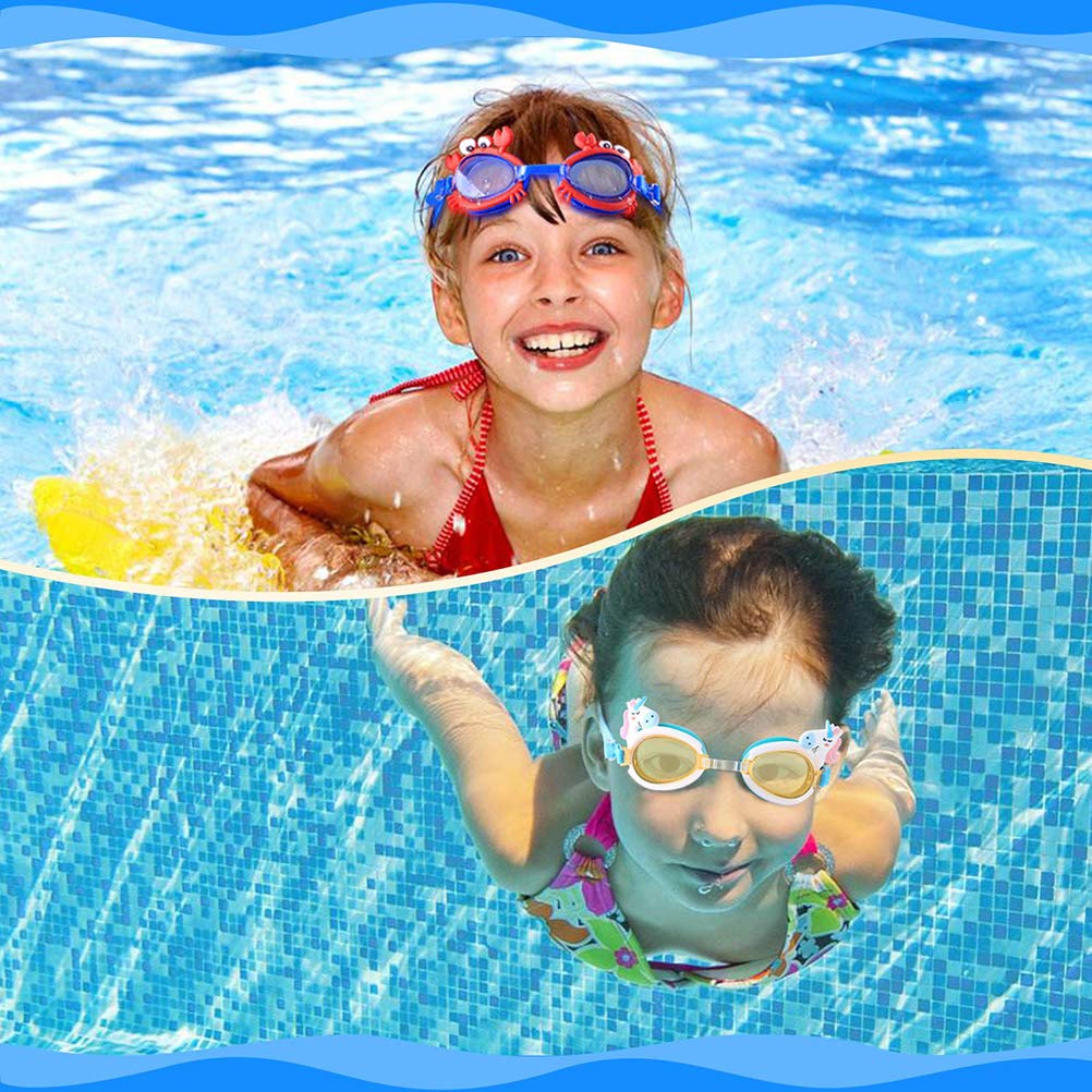 LUOFENG Occhialini Da Nuoto Per Bambini, Ampia Visuale, Con Tappi