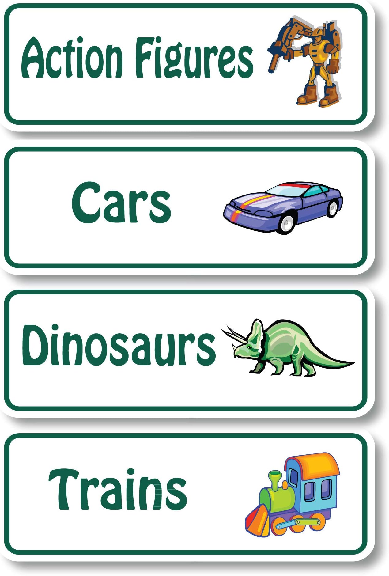 Lovable Labels Toy Bin Organization Labels 64 Pre-Printed + 8 Blank Storage Bin Stickers for Playroom and Daycare Centers