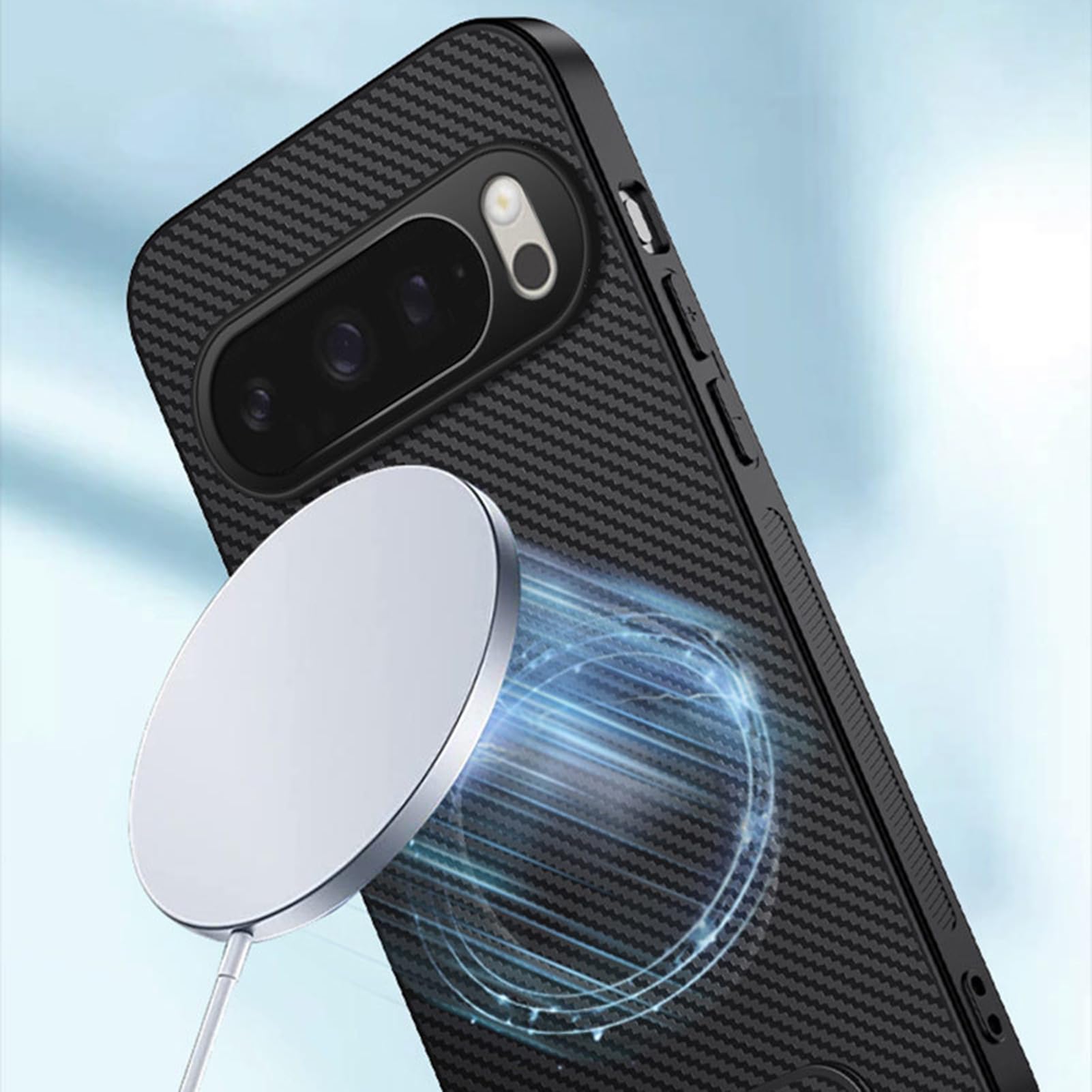 Skórzane etui do Google Pixel 11ProXL/11 Pro/11, magnetyczne | ,Niebieski,11