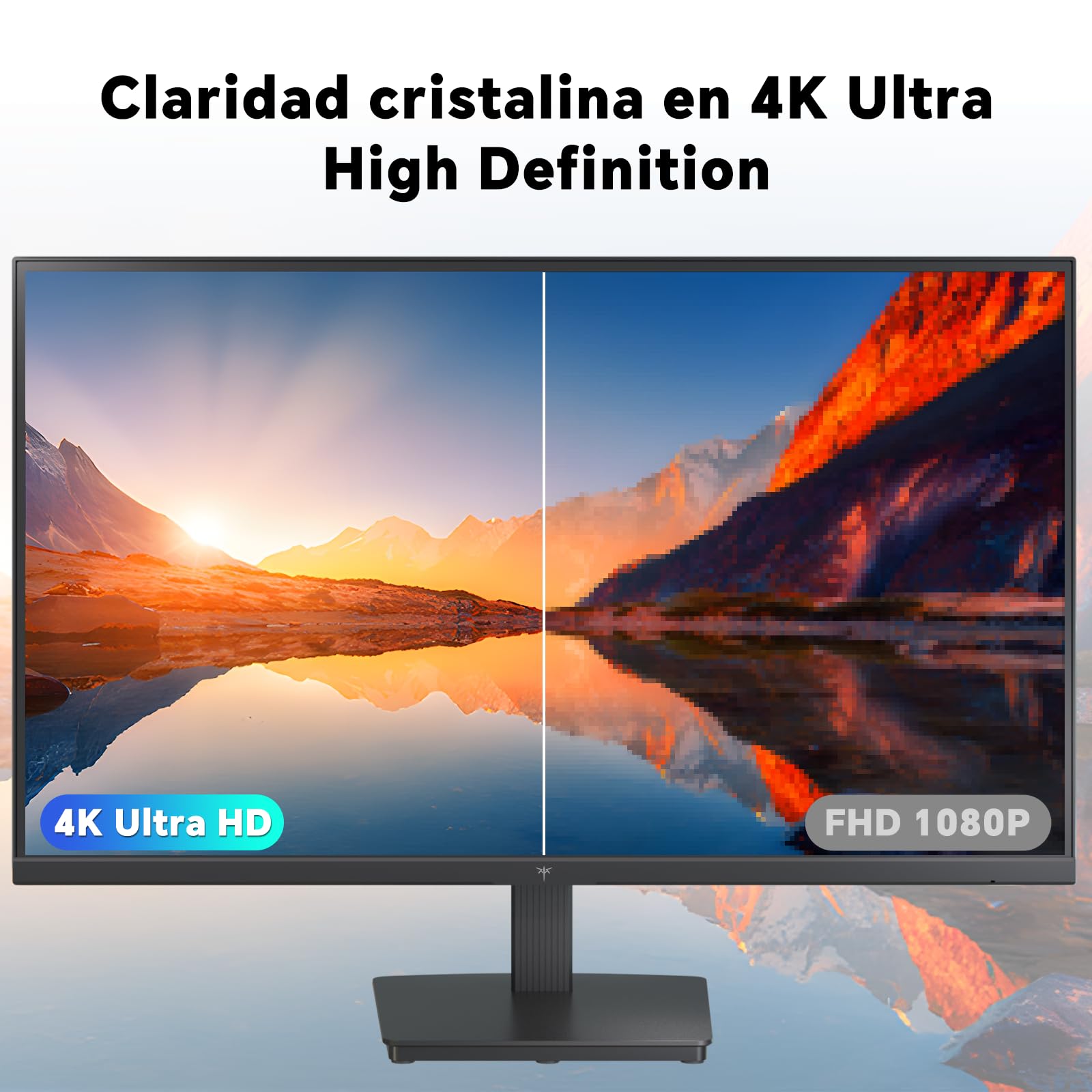KTC Monitor 4K de 27 Pulgadas | UHD@60Hz | 1,07 Mil Millones de Colores, 133% sRGB, 100% DCI-P3, ΔE＜2 | Brillo 400 CD/㎡, HDR400 | VESA | Hardware Anti-Luz Azul | 2 x HDMI 2.0, 1 x DP 1.4 | H27P27
