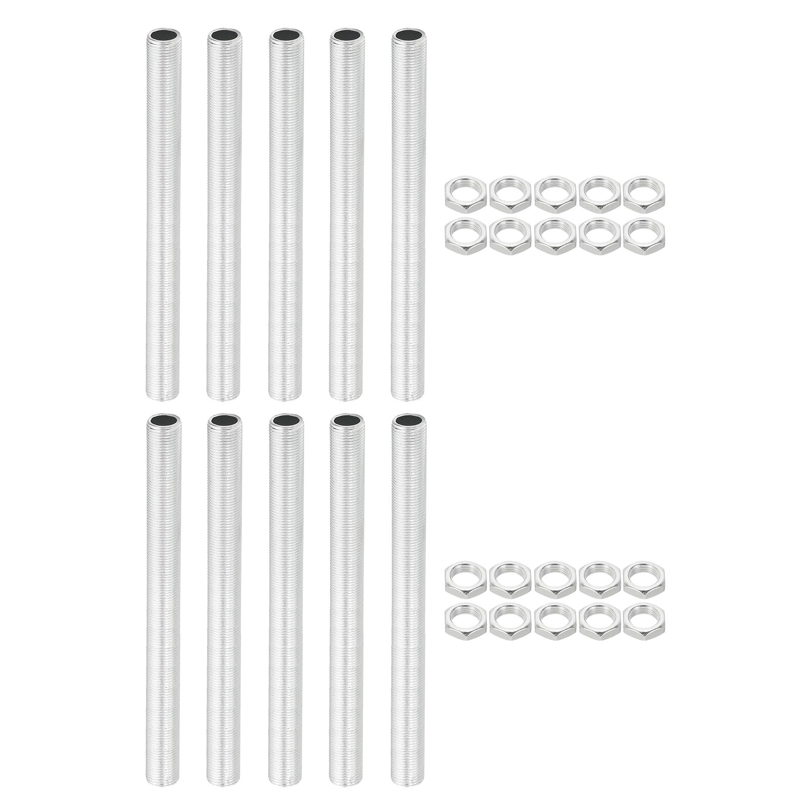 PATIKIL M12 Thread 150mm/5.9" Lamp Pipe Kit with Lock Nuts