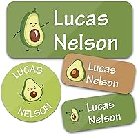 Vista 28 de 130 Etiquetas de nombre personalizadas para guardería, impermeables, adhesivas, personalizadas, para ropa, botellas de agua, loncheras y suministros