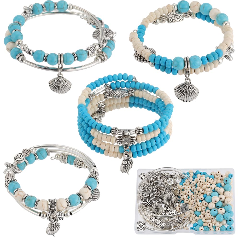 Amazon Sunnyclue 1 Box 4 Sets Ocean Multi Layer Bracelet Making